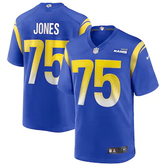 mens nike deacon jones royal los angeles rams game retired 